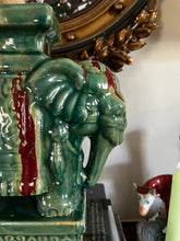 Vintage Ceramic Drip Glaze Elephant
